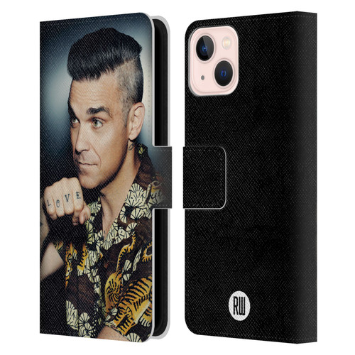 Robbie Williams Calendar Love Tattoo Leather Book Wallet Case Cover For Apple iPhone 13