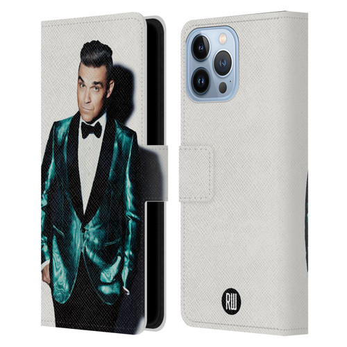Robbie Williams Calendar White Background Leather Book Wallet Case Cover For Apple iPhone 13 Pro Max