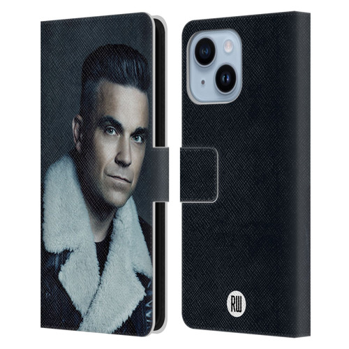 Robbie Williams Calendar Leather Jacket Leather Book Wallet Case Cover For Apple iPhone 14 Plus