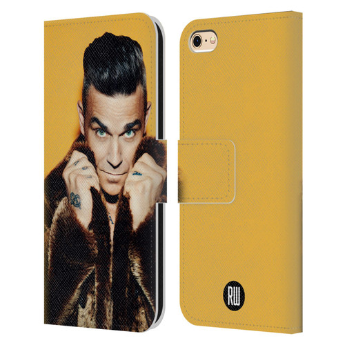 Robbie Williams Calendar Fur Coat Leather Book Wallet Case Cover For Apple iPhone 6 / iPhone 6s