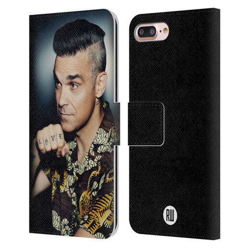 Robbie Williams Calendar Love Tattoo Leather Book Wallet Case Cover For Apple iPhone 7 Plus / iPhone 8 Plus
