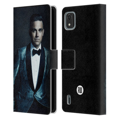 Robbie Williams Calendar Dark Background Leather Book Wallet Case Cover For Nokia C2 2nd Edition