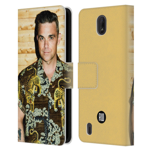 Robbie Williams Calendar Tiger Print Shirt Leather Book Wallet Case Cover For Nokia C01 Plus/C1 2nd Edition