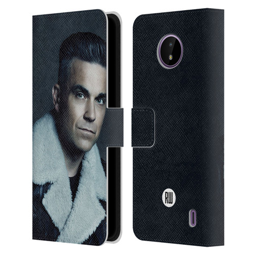 Robbie Williams Calendar Leather Jacket Leather Book Wallet Case Cover For Nokia C10 / C20