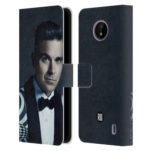 Robbie Williams Calendar Printed Tux Leather Book Wallet Case Cover For Nokia C10 / C20