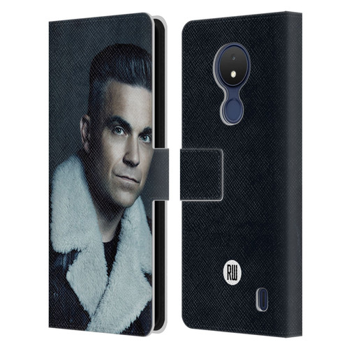 Robbie Williams Calendar Leather Jacket Leather Book Wallet Case Cover For Nokia C21