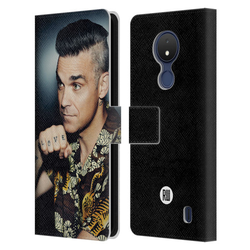 Robbie Williams Calendar Love Tattoo Leather Book Wallet Case Cover For Nokia C21