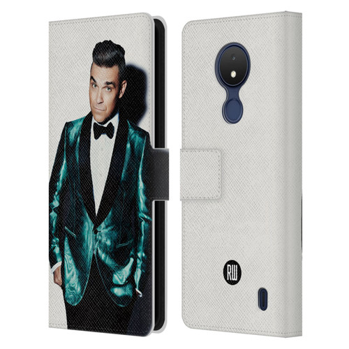 Robbie Williams Calendar White Background Leather Book Wallet Case Cover For Nokia C21