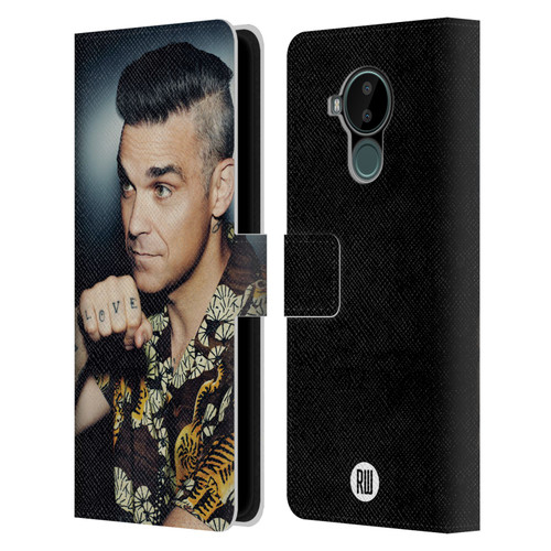 Robbie Williams Calendar Love Tattoo Leather Book Wallet Case Cover For Nokia C30