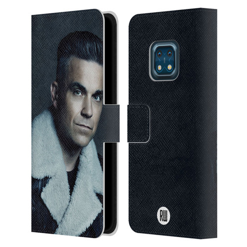 Robbie Williams Calendar Leather Jacket Leather Book Wallet Case Cover For Nokia XR20