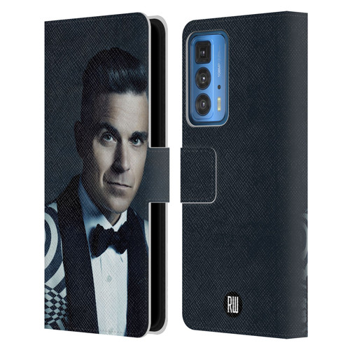 Robbie Williams Calendar Printed Tux Leather Book Wallet Case Cover For Motorola Edge 20 Pro