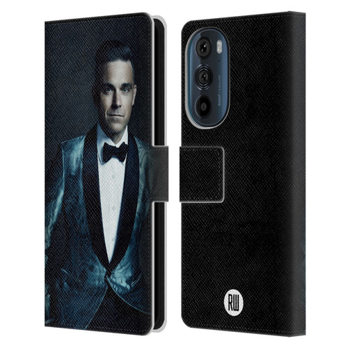 Robbie Williams Calendar Dark Background Leather Book Wallet Case Cover For Motorola Edge 30