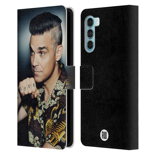 Robbie Williams Calendar Love Tattoo Leather Book Wallet Case Cover For Motorola Edge S30 / Moto G200 5G