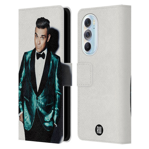 Robbie Williams Calendar White Background Leather Book Wallet Case Cover For Motorola Edge X30
