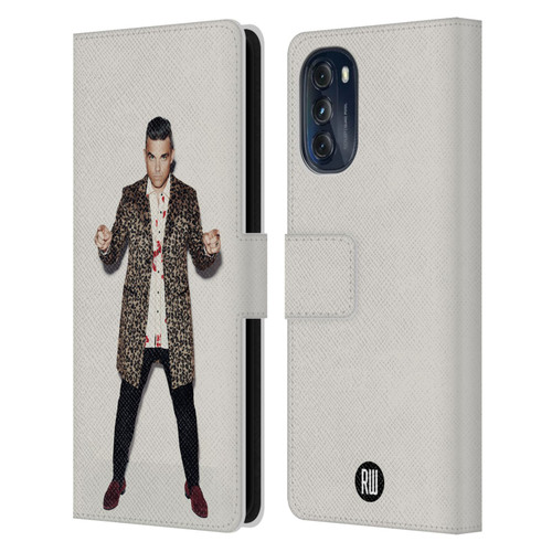 Robbie Williams Calendar Animal Print Coat Leather Book Wallet Case Cover For Motorola Moto G (2022)