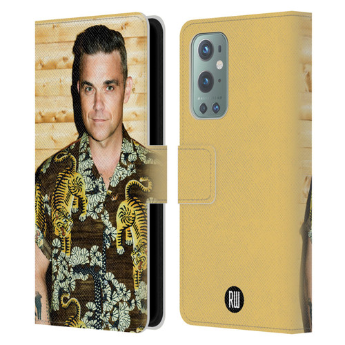 Robbie Williams Calendar Tiger Print Shirt Leather Book Wallet Case Cover For OnePlus 9