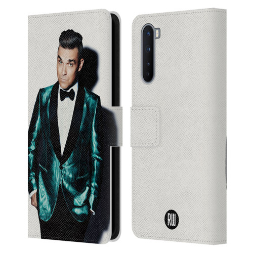Robbie Williams Calendar White Background Leather Book Wallet Case Cover For OnePlus Nord 5G