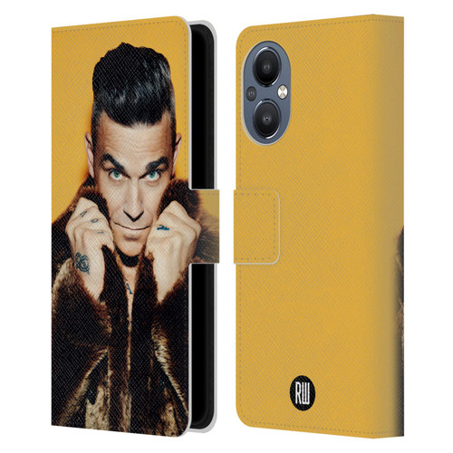 Robbie Williams Calendar Fur Coat Leather Book Wallet Case Cover For OnePlus Nord N20 5G