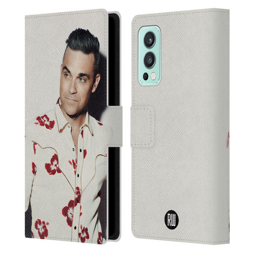 Robbie Williams Calendar Floral Shirt Leather Book Wallet Case Cover For OnePlus Nord 2 5G