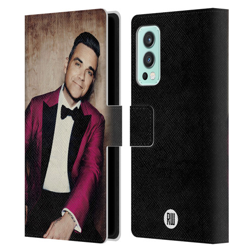 Robbie Williams Calendar Magenta Tux Leather Book Wallet Case Cover For OnePlus Nord 2 5G