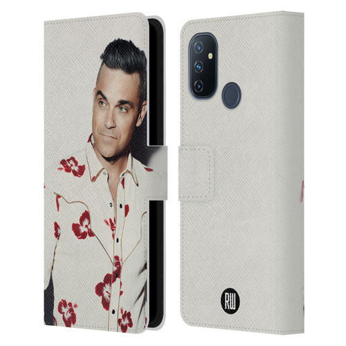 Robbie Williams Calendar Floral Shirt Leather Book Wallet Case Cover For OnePlus Nord N100