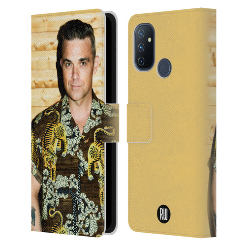 Robbie Williams Calendar Tiger Print Shirt Leather Book Wallet Case Cover For OnePlus Nord N100