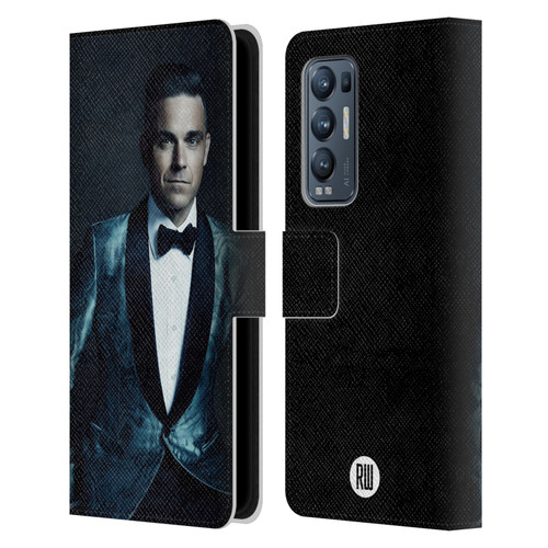 Robbie Williams Calendar Dark Background Leather Book Wallet Case Cover For OPPO Find X3 Neo / Reno5 Pro+ 5G