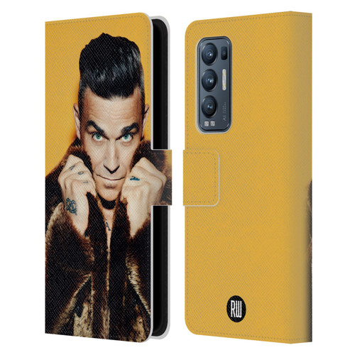 Robbie Williams Calendar Fur Coat Leather Book Wallet Case Cover For OPPO Find X3 Neo / Reno5 Pro+ 5G