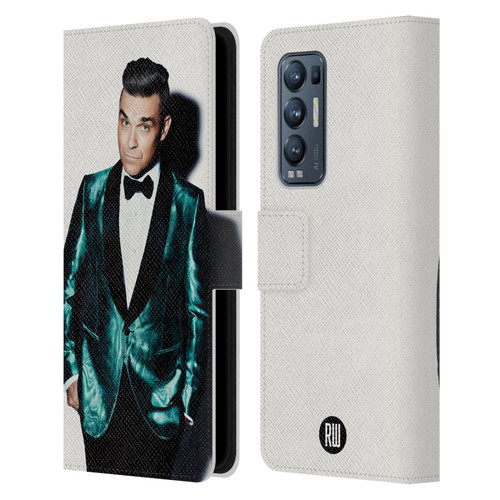 Robbie Williams Calendar White Background Leather Book Wallet Case Cover For OPPO Find X3 Neo / Reno5 Pro+ 5G