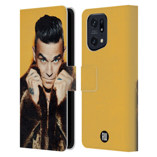 Robbie Williams Calendar Fur Coat Leather Book Wallet Case Cover For OPPO Find X5 Pro