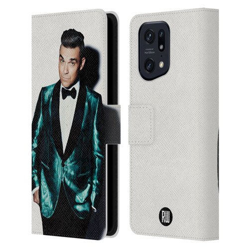 Robbie Williams Calendar White Background Leather Book Wallet Case Cover For OPPO Find X5 Pro