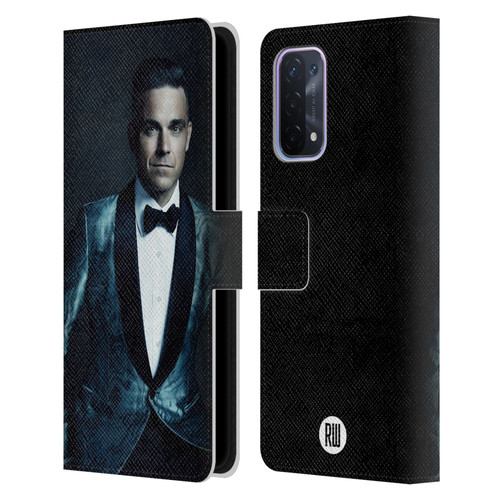 Robbie Williams Calendar Dark Background Leather Book Wallet Case Cover For OPPO A54 5G