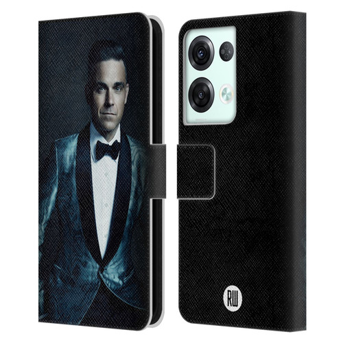 Robbie Williams Calendar Dark Background Leather Book Wallet Case Cover For OPPO Reno8 Pro