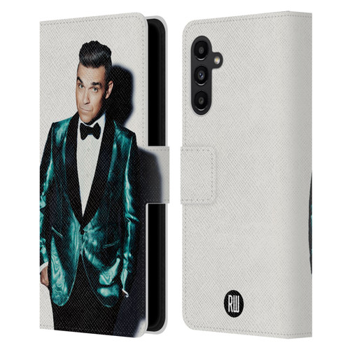 Robbie Williams Calendar White Background Leather Book Wallet Case Cover For Samsung Galaxy A13 5G (2021)