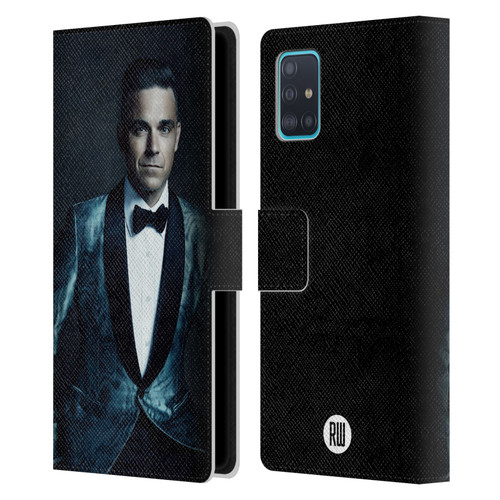 Robbie Williams Calendar Dark Background Leather Book Wallet Case Cover For Samsung Galaxy A51 (2019)