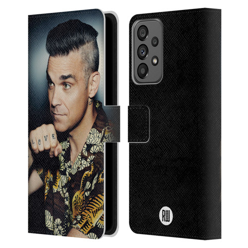 Robbie Williams Calendar Love Tattoo Leather Book Wallet Case Cover For Samsung Galaxy A73 5G (2022)