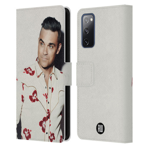 Robbie Williams Calendar Floral Shirt Leather Book Wallet Case Cover For Samsung Galaxy S20 FE / 5G