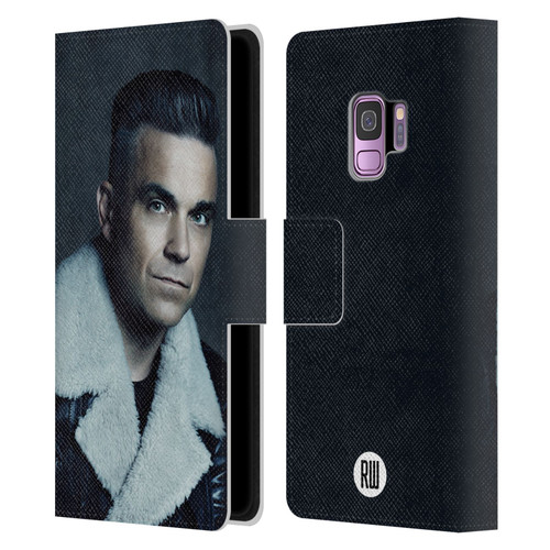 Robbie Williams Calendar Leather Jacket Leather Book Wallet Case Cover For Samsung Galaxy S9