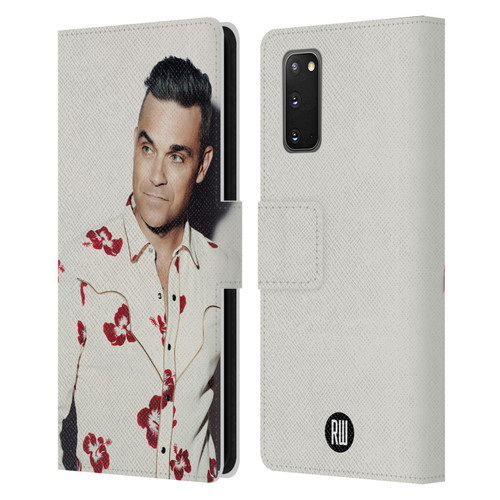 Robbie Williams Calendar Floral Shirt Leather Book Wallet Case Cover For Samsung Galaxy S20 / S20 5G