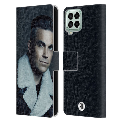 Robbie Williams Calendar Leather Jacket Leather Book Wallet Case Cover For Samsung Galaxy M33 (2022)