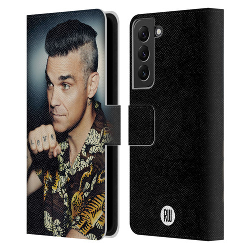 Robbie Williams Calendar Love Tattoo Leather Book Wallet Case Cover For Samsung Galaxy S22+ 5G