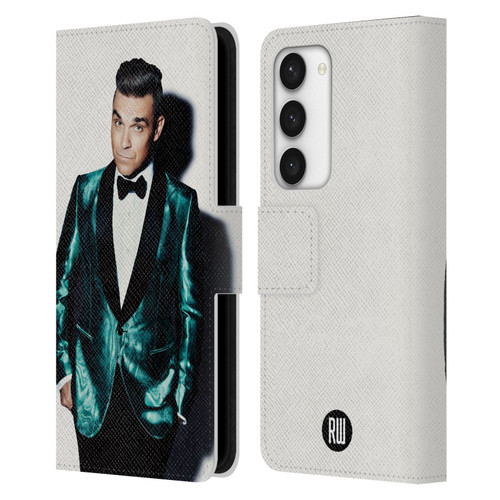 Robbie Williams Calendar White Background Leather Book Wallet Case Cover For Samsung Galaxy S23 5G