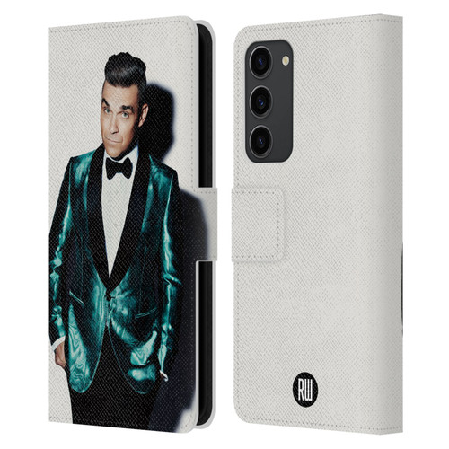 Robbie Williams Calendar White Background Leather Book Wallet Case Cover For Samsung Galaxy S23+ 5G