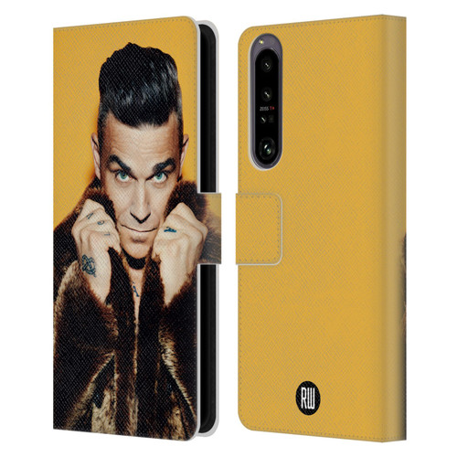 Robbie Williams Calendar Fur Coat Leather Book Wallet Case Cover For Sony Xperia 1 IV