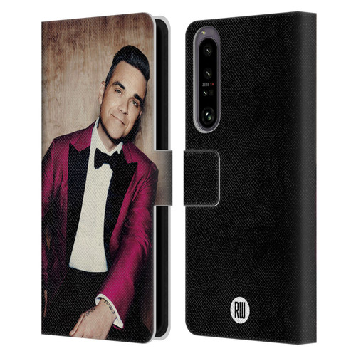 Robbie Williams Calendar Magenta Tux Leather Book Wallet Case Cover For Sony Xperia 1 IV