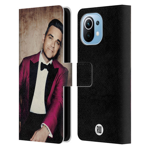 Robbie Williams Calendar Magenta Tux Leather Book Wallet Case Cover For Xiaomi Mi 11