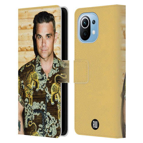 Robbie Williams Calendar Tiger Print Shirt Leather Book Wallet Case Cover For Xiaomi Mi 11