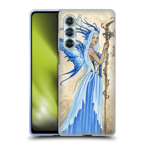 Amy Brown Elemental Fairies Blue Goddess Soft Gel Case for Motorola Edge S30 / Moto G200 5G