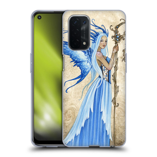 Amy Brown Elemental Fairies Blue Goddess Soft Gel Case for OPPO A54 5G