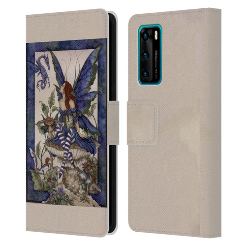 Amy Brown Pixies Bottom Of The Garden Leather Book Wallet Case Cover For Huawei P40 5G